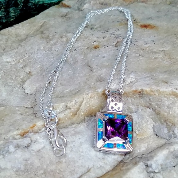 Fire Opal Jewelry - ❗SALE❗💜Amethyst & Blue Fire Opal